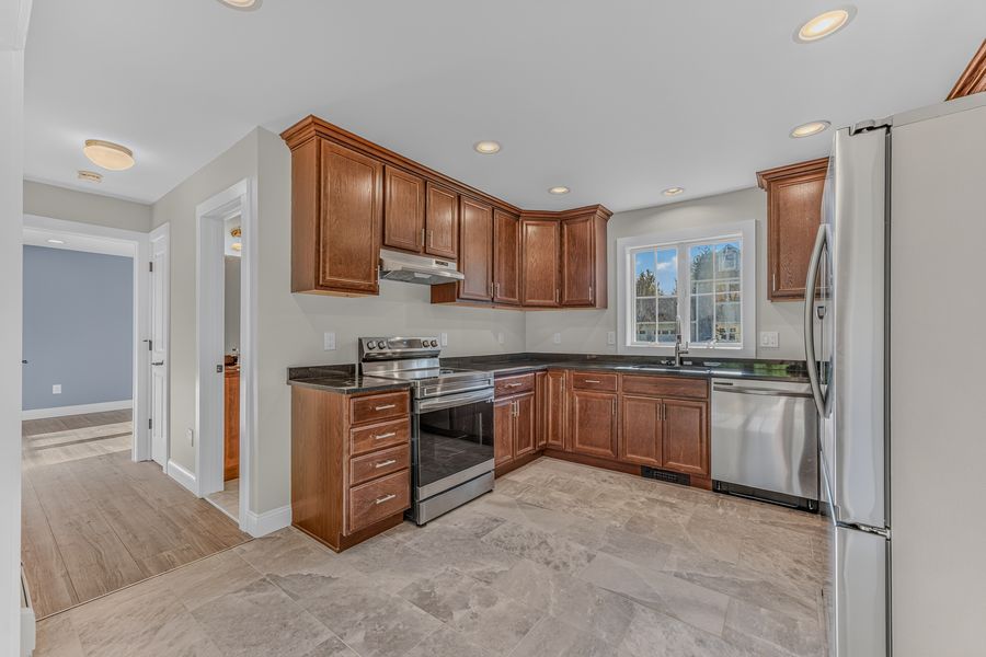 Kitchen with granite counters