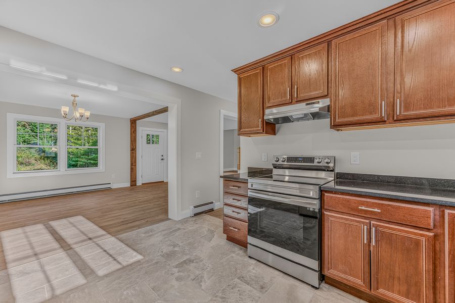 Kitchen toward dining room