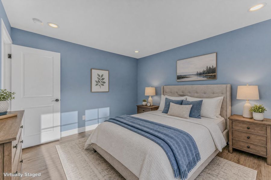 Bedroom. Virtually staged.