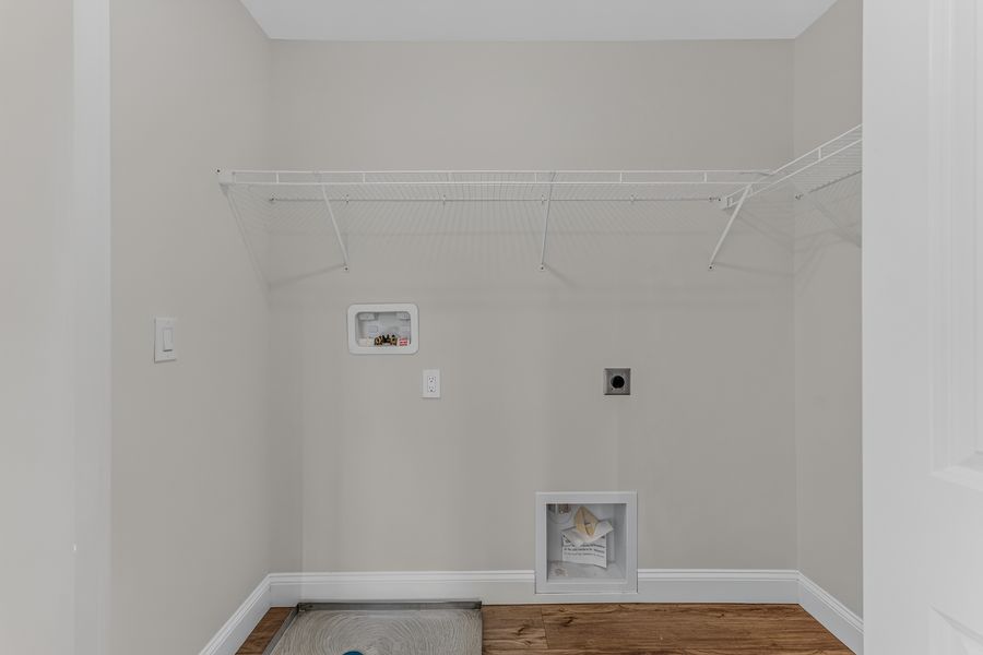Second-floor laundry room