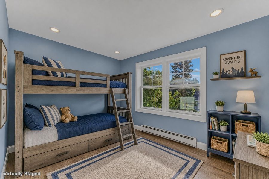 Bedroom. Virtually staged.