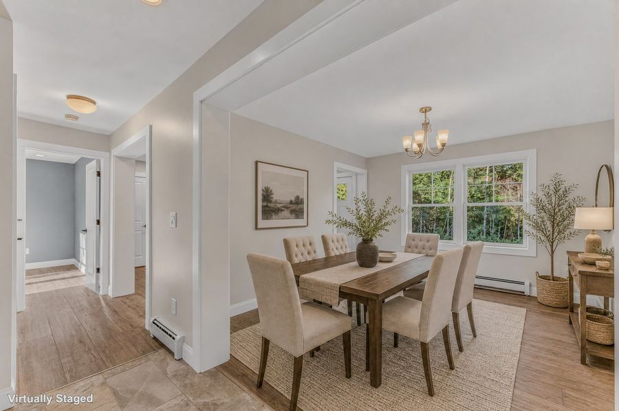 Dining room. Virtually staged.