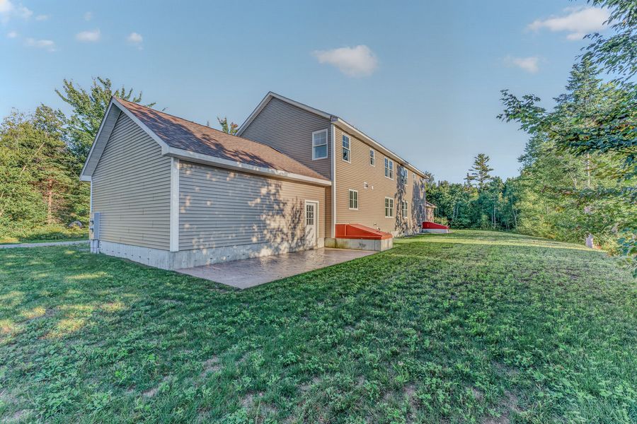Rear elevation and patio