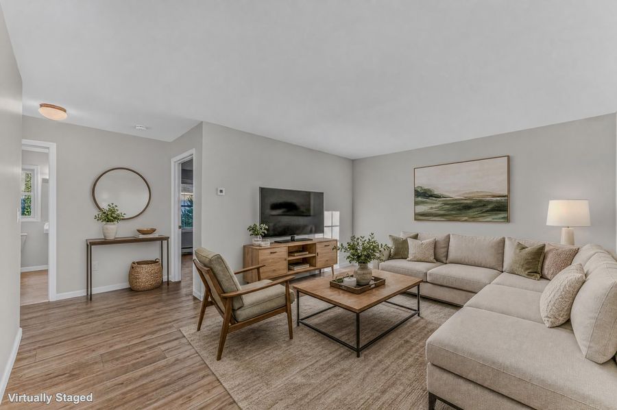 Living room. Virtually staged.