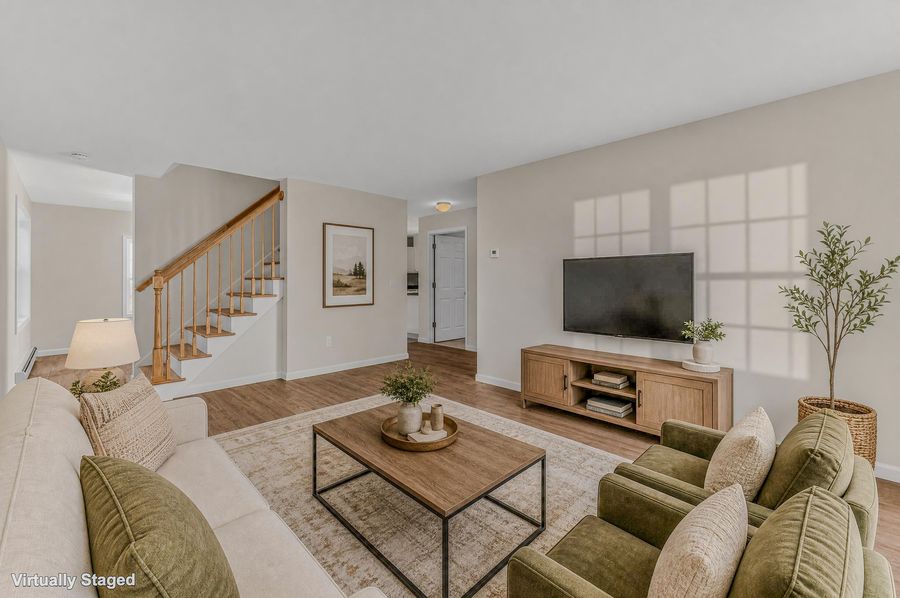 Living room. Virtually staged.