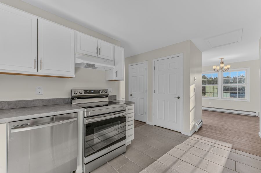 Kitchen toward dining area