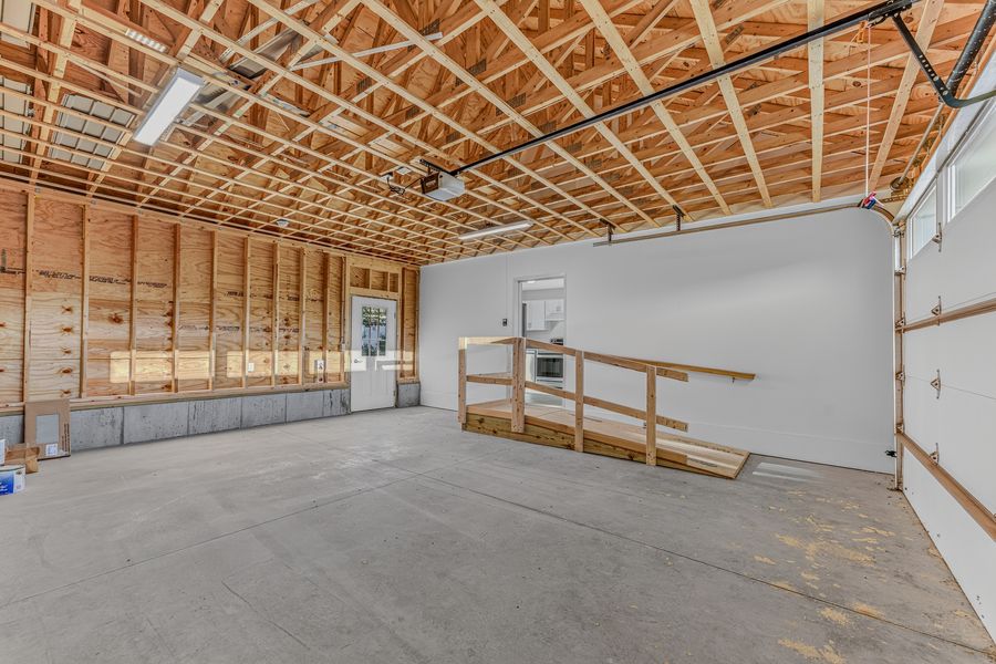 Garage ramp to the kitchen entry