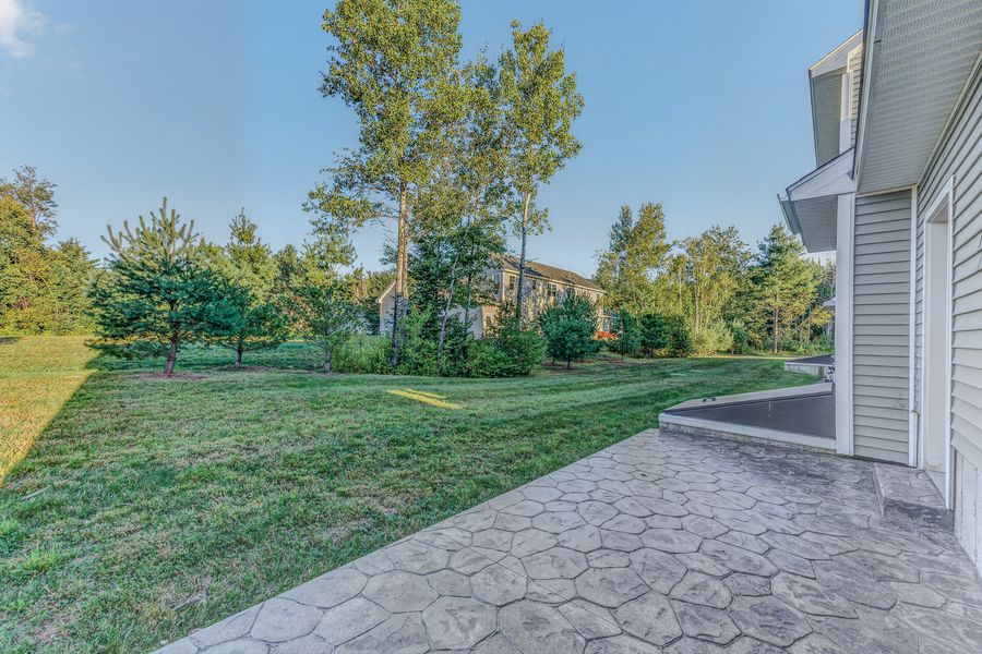 Patio and lawn